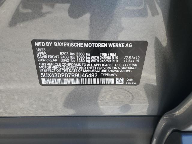 5UX43DP07R9U46482 - 2024 BMW X3 SDRIVE30I GRAY photo 13