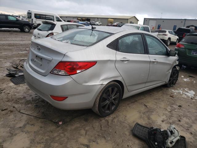 KMHCU4AE9EU603950 - 2014 HYUNDAI ACCENT GLS SILVER photo 3