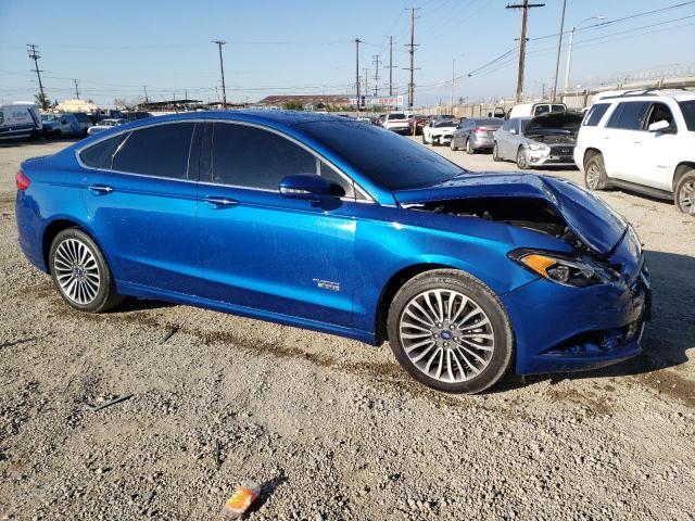 3FA6P0SU3HR306049 - 2017 FORD FUSION TITANIUM PHEV BLUE photo 4