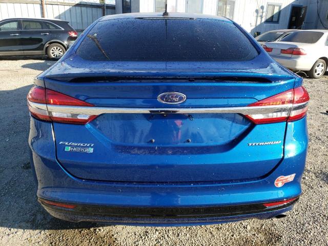 3FA6P0SU3HR306049 - 2017 FORD FUSION TITANIUM PHEV BLUE photo 6