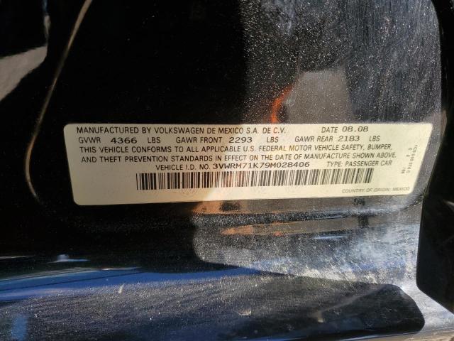 3VWRM71K79M028406 - 2009 VOLKSWAGEN JETTA SE BLACK photo 13