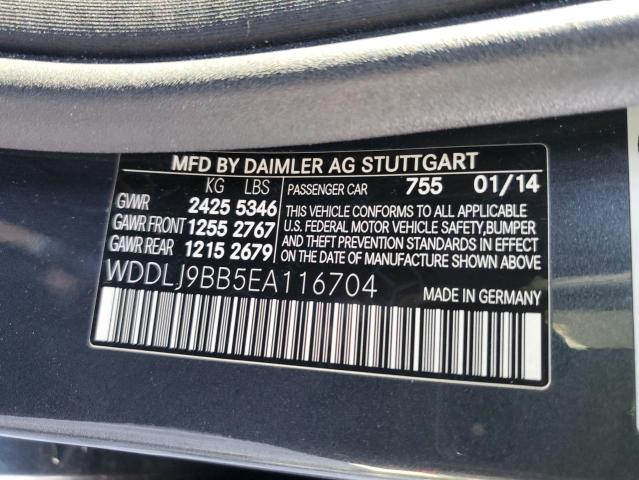 WDDLJ9BB5EA116704 - 2014 MERCEDES-BENZ CLS 550 4MATIC GRAY photo 12