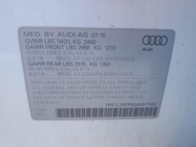 WA1L2AFP6GA097589 - 2016 AUDI Q5 PREMIUM PLUS WHITE photo 12