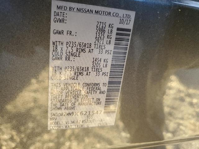 5N1DR2MN9JC621547 - 2018 NISSAN PATHFINDER S 银色 照片 14