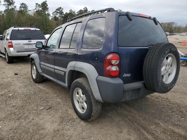 1J4GK48KX7W543931 - 2007 JEEP LIBERTY SPORT BLUE photo 2