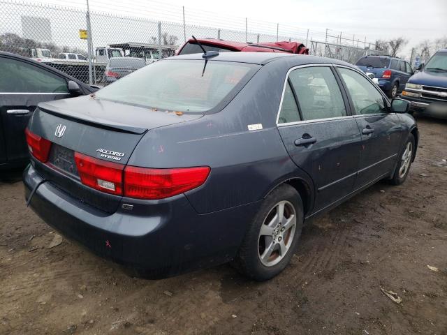 JHMCN36435C013601 - 2005 HONDA ACCORD HYBRID BLUE photo 3