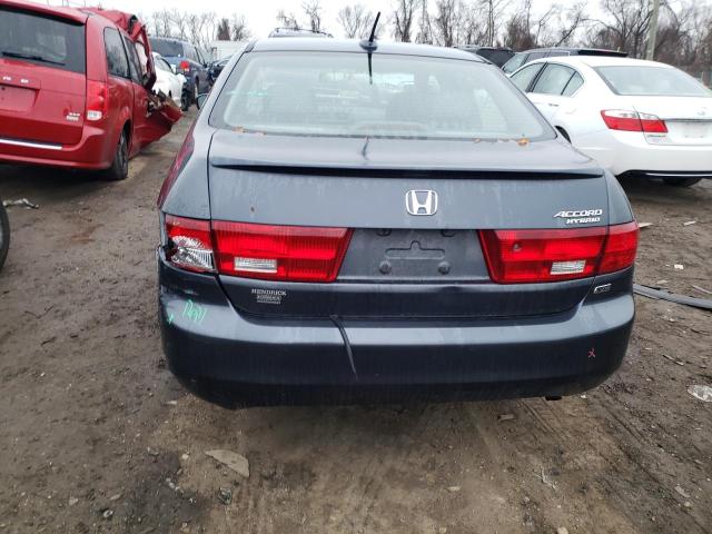 JHMCN36435C013601 - 2005 HONDA ACCORD HYBRID BLUE photo 6