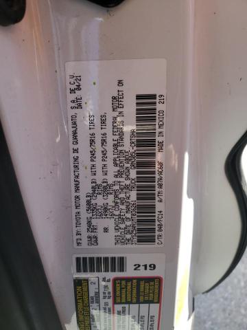 3TYSZ5AN1MT036261 - 2021 TOYOTA TACOMA ACCESS CAB თეთრი ფოტო 12