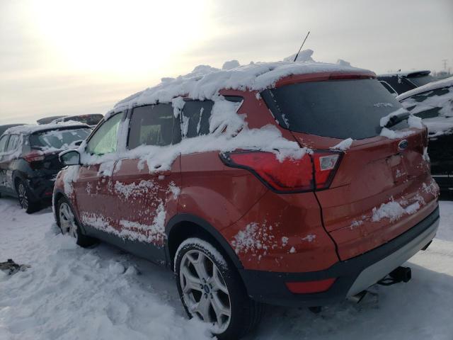 1FMCU9J92KUA46276 - 2019 FORD ESCAPE TITANIUM ORANGE photo 2