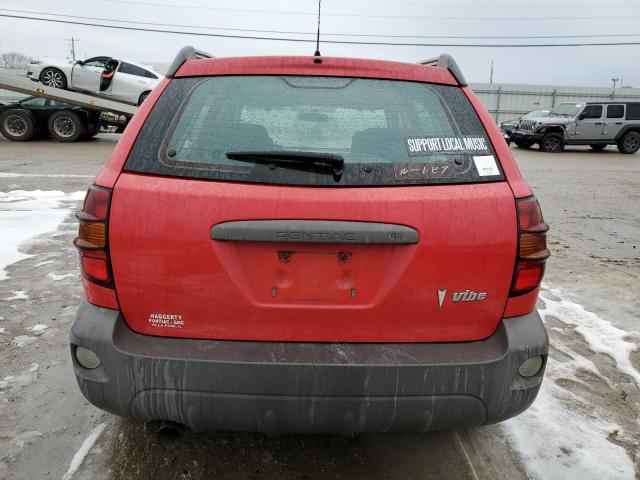 5Y2SL65826Z441487 - 2006 PONTIAC VIBE RED photo 6