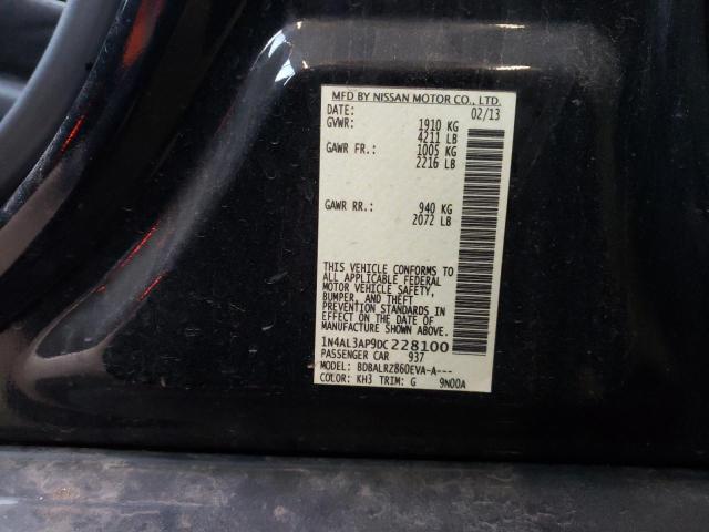 1N4AL3AP9DC228100 - 2013 NISSAN ALTIMA 2.5 BLACK photo 12