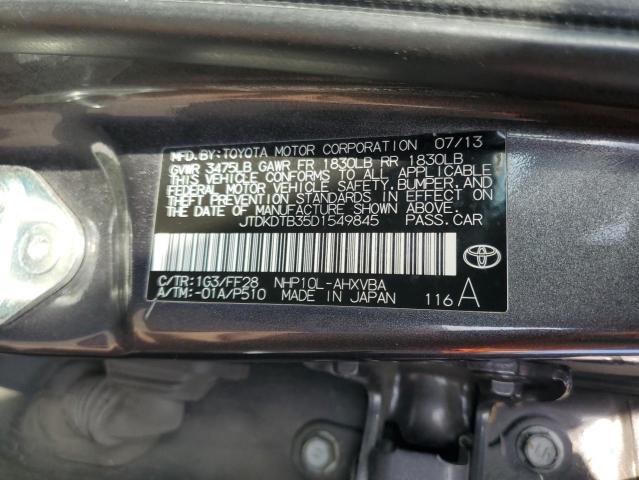 JTDKDTB35D1549845 - 2013 TOYOTA PRIUS C GRAY photo 12