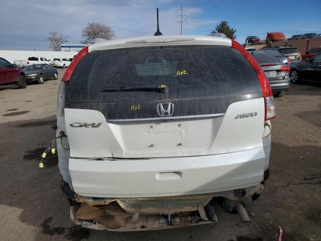 5J6RM4H70EL043113 - 2014 HONDA CR-V EXL WHITE photo 6