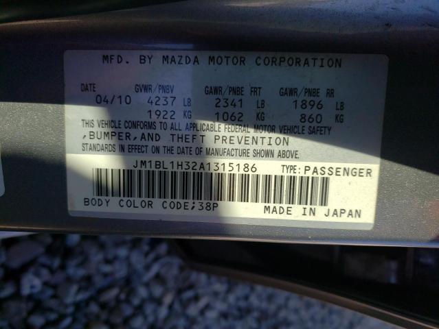 JM1BL1H32A1315186 - 2010 MAZDA SPEED 3 SILVER photo 13