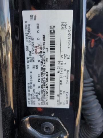 1FTEW1E40KFD09344 - 2019 FORD F150 SUPERCREW BLACK photo 12