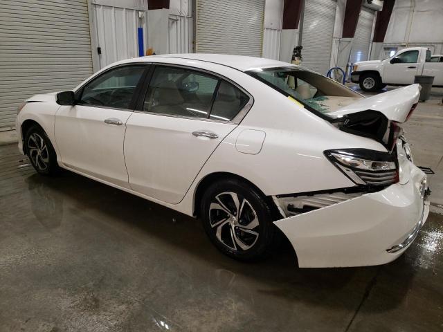 1HGCR2F37GA103082 - 2016 HONDA ACCORD LX WHITE photo 2