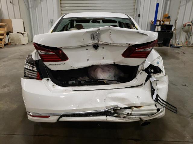 1HGCR2F37GA103082 - 2016 HONDA ACCORD LX WHITE photo 6