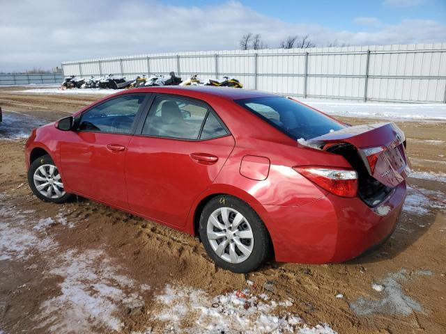 2T1BURHE0EC221029 - 2014 TOYOTA COROLLA L RED photo 2