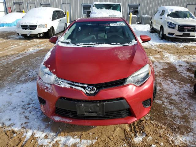 2T1BURHE0EC221029 - 2014 TOYOTA COROLLA L RED photo 5