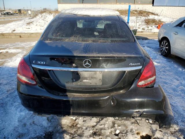 55SWF4KB8GU161477 - 2016 MERCEDES-BENZ C 300 4MATIC BLACK photo 6