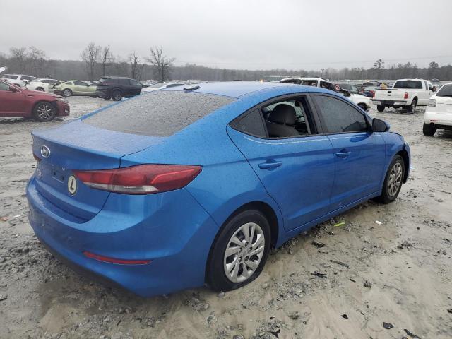 KMHD74LF2HU082608 - 2017 HYUNDAI ELANTRA SE BLUE photo 3