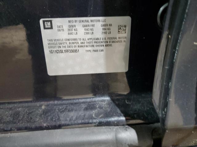 1G11C5SL1FF336951 - 2015 CHEVROLET MALIBU 1LT 黑色 照片 13