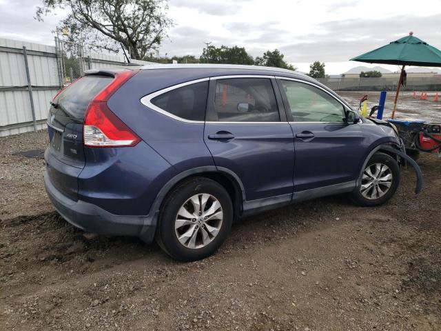 JHLRM4H70CC006990 - 2012 HONDA CR-V EXL BLUE photo 3