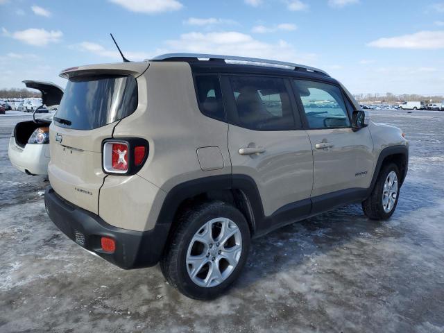 ZACCJBDT4GPD40542 - 2016 JEEP RENEGADE LIMITED TAN photo 3