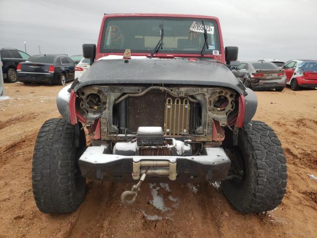 1J4FA24147L154039 - 2007 JEEP WRANGLER X RED photo 5