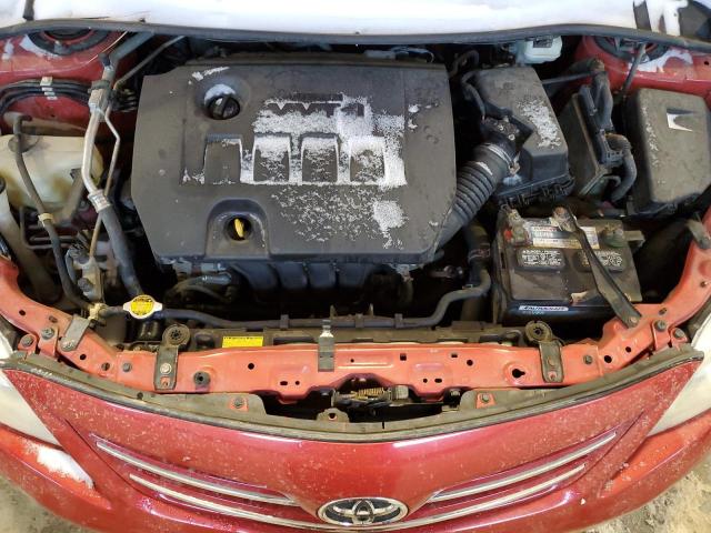 2T1BU4EE6DC939271 - 2013 TOYOTA COROLLA BASE RED photo 11