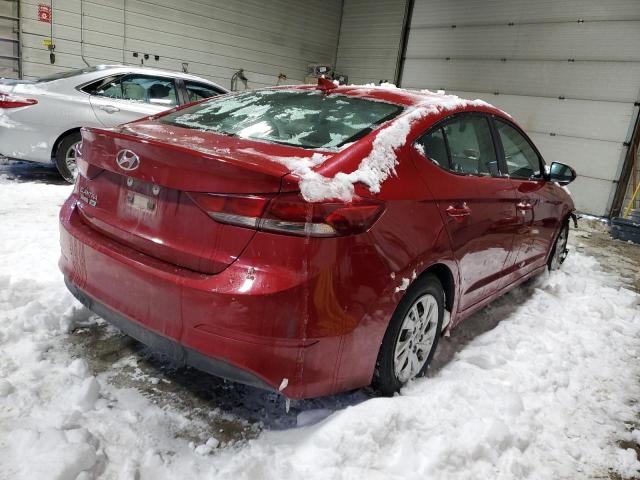 KMHD74LF6HU397606 - 2017 HYUNDAI ELANTRA SE RED photo 3