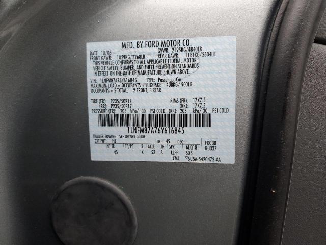 1LNFM87A76Y616845 - 2006 LINCOLN LS Gümüş foto 12