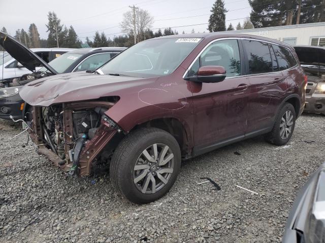 5FNYF6H57KB027737 - 2019 HONDA PILOT EXL RED photo 1