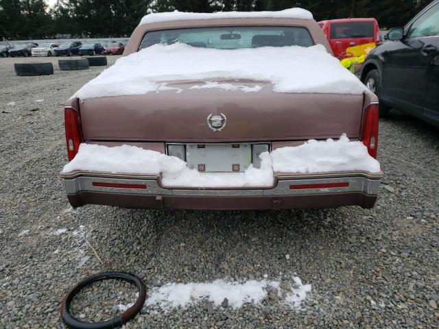 1G6EL1153KU618585 - 1989 CADILLAC ELDORADO BROWN photo 6