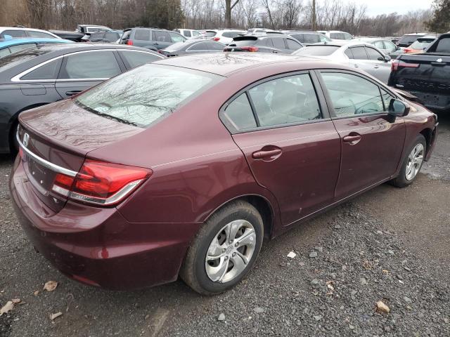 19XFB2F57EE235920 - 2014 HONDA CIVIC LX MAROON photo 3