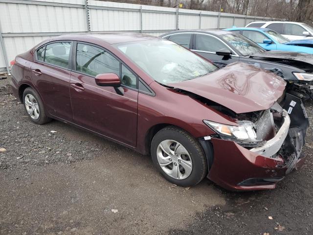 19XFB2F57EE235920 - 2014 HONDA CIVIC LX MAROON photo 4