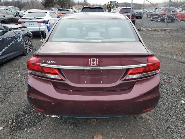 19XFB2F57EE235920 - 2014 HONDA CIVIC LX MAROON photo 6