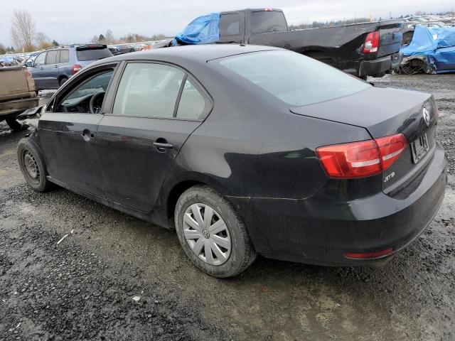 3VW2K7AJ7FM329364 - 2015 VOLKSWAGEN JETTA BASE BLACK photo 2