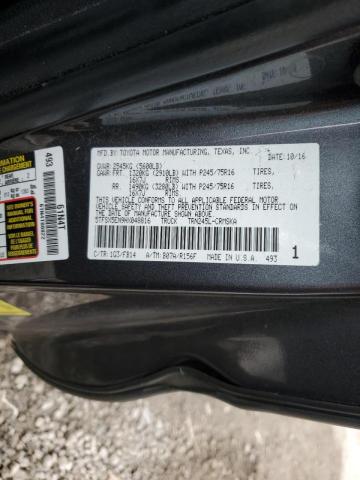 5TFSX5EN9HX048816 - 2017 TOYOTA TACOMA ACCESS CAB Графитовый фото 12