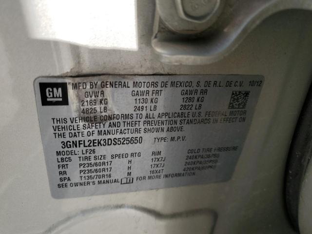 3GNFL2EK3DS525650 - 2013 CHEVROLET CAPTIVA LS 金色 照片 13