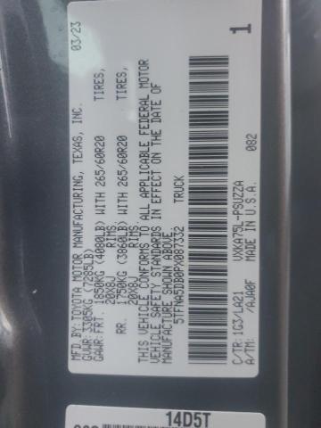 5TFNA5DB0PX087332 - 2023 TOYOTA TUNDRA CREWMAX PLATINUM Boz foto 12