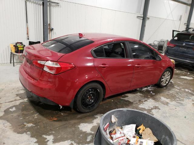 KNAFX4A66E5204549 - 2014 KIA FORTE LX RED photo 3