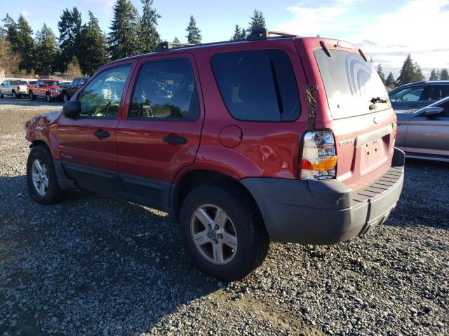 1FMYU96H66KC08854 - 2006 FORD ESCAPE HEV RED photo 2