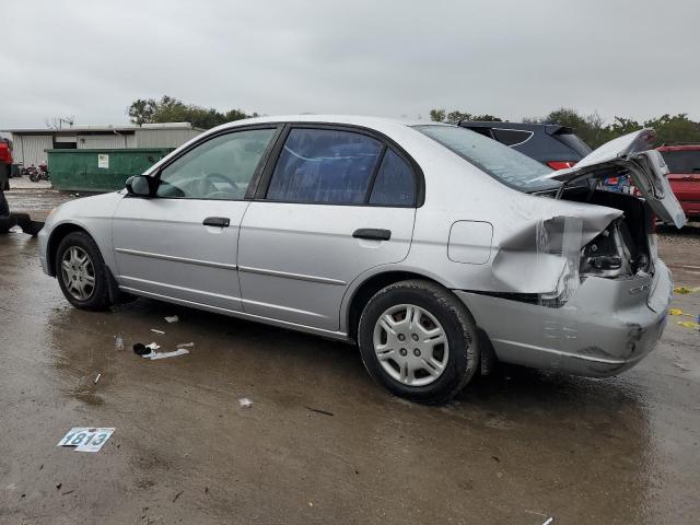 1HGES16511L029842 - 2001 HONDA CIVIC LX SILVER photo 2