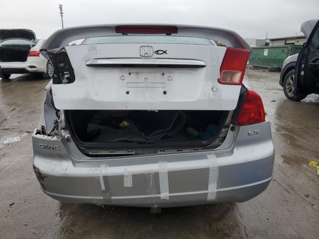 1HGES16511L029842 - 2001 HONDA CIVIC LX SILVER photo 6