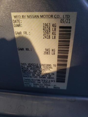 1N4BL4CV7MN392195 - 2021 NISSAN ALTIMA SR SILVER photo 13