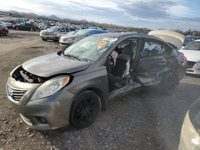 3N1CN7AP7EL828496 - 2014 NISSAN VERSA S GRAY photo 1