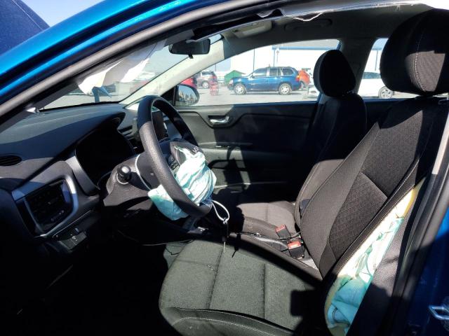 3KPA24AD0NE436238 - 2022 KIA RIO LX BLUE photo 7