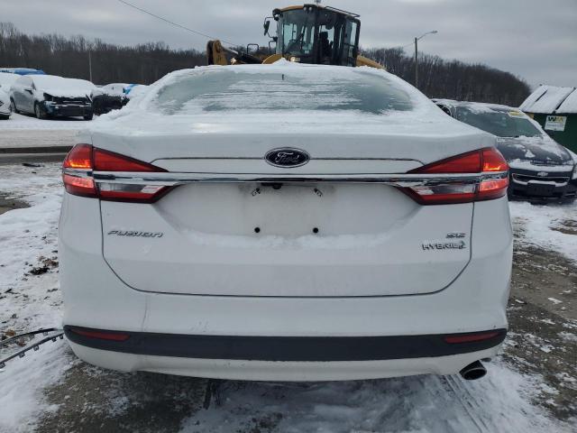 3FA6P0LU6HR386896 - 2017 FORD FUSION SE HYBRID WHITE photo 6