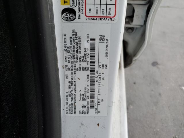 3FADP4BJ0JM114367 - 2018 FORD FIESTA SE WHITE photo 13